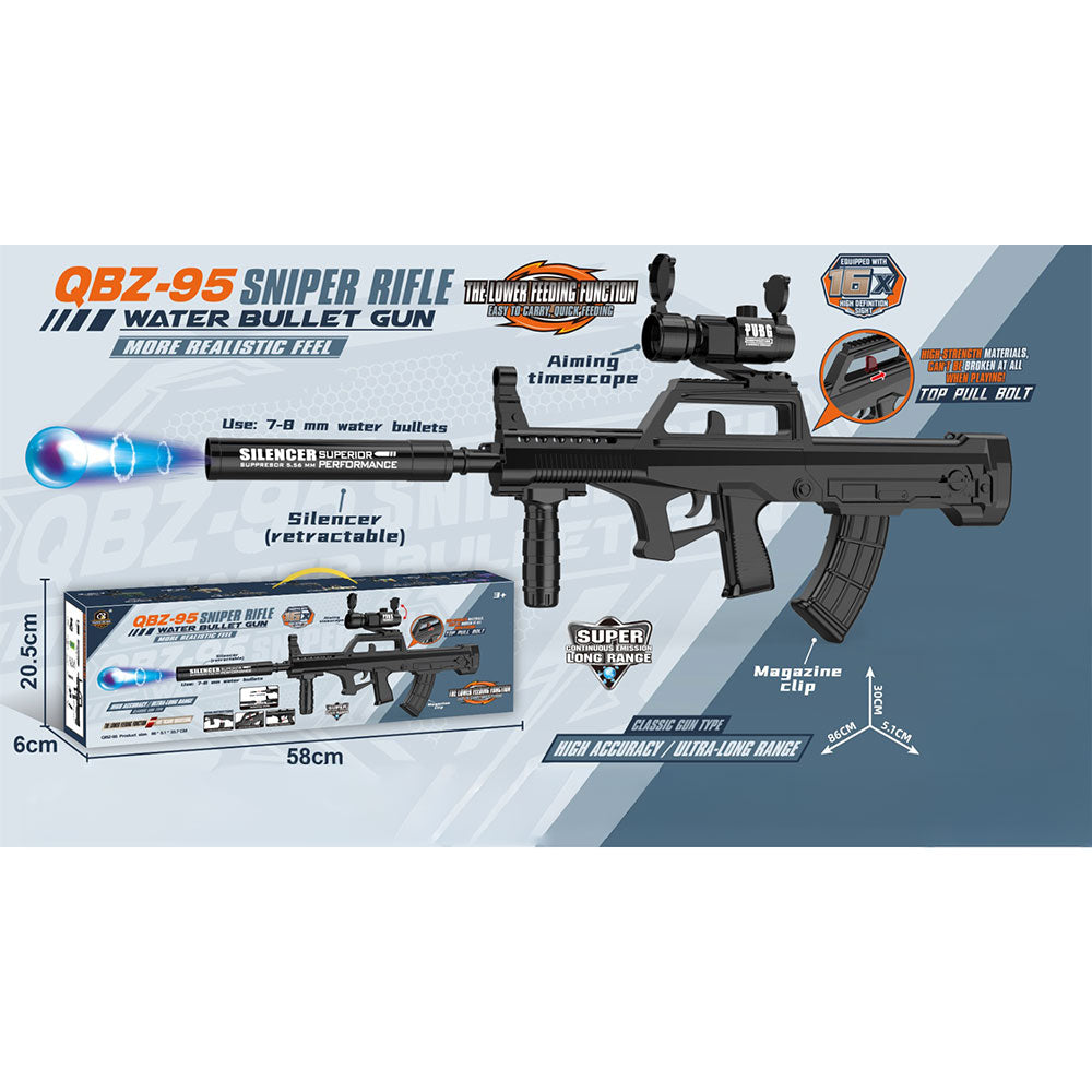Safe QBZ-95 Gel Blaster - Modern Toy Rifle with 16x Scope