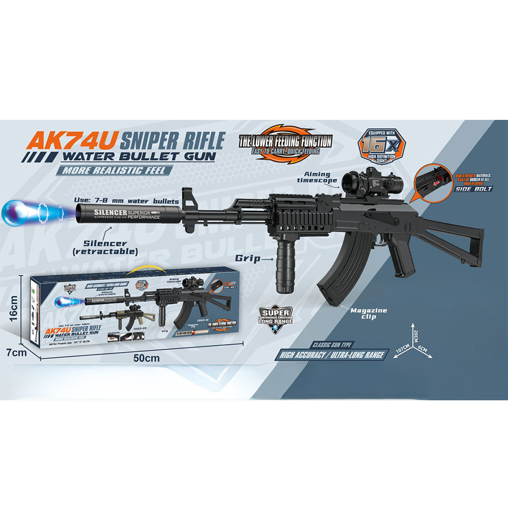 Safe AK47 Gel Blaster - Eco Friendly Toy Rifle for Backyard Games