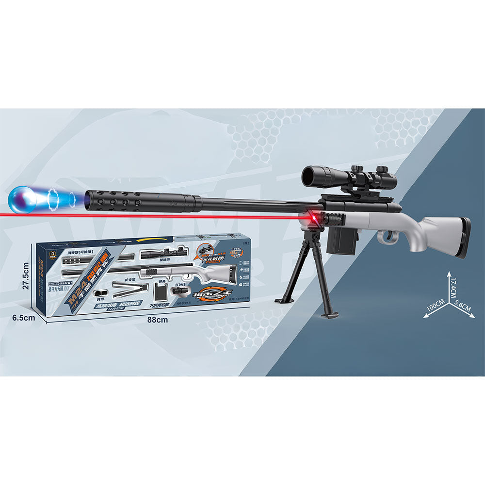 M24 Gel Blaster Sniper Rifle - Tactical Toy Gun with 16x Scope
