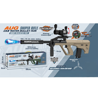 Safe AUG Gel Blaster - Futuristic Toy Rifle with 16x Scope