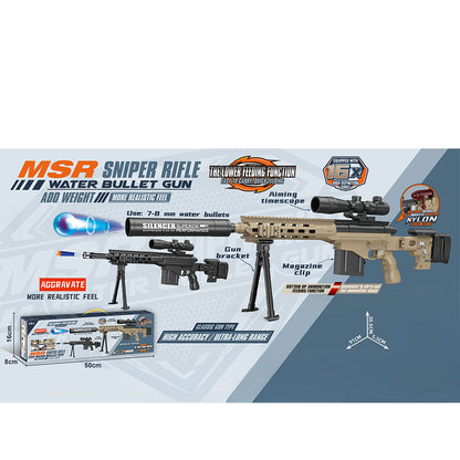 MSR Gel Blaster — Toy Sniper Rifle Equipped with a 16x Scope