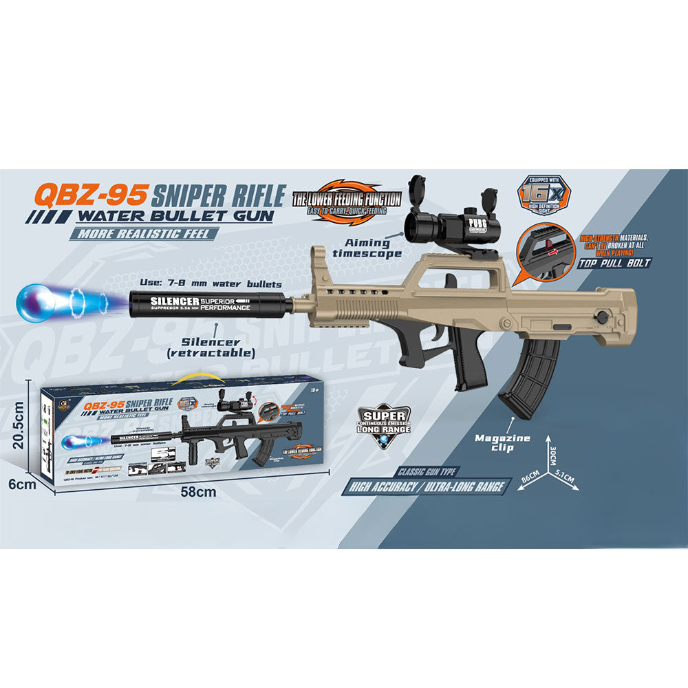 Safe QBZ-95 Gel Blaster - Modern Toy Rifle with 16x Scope