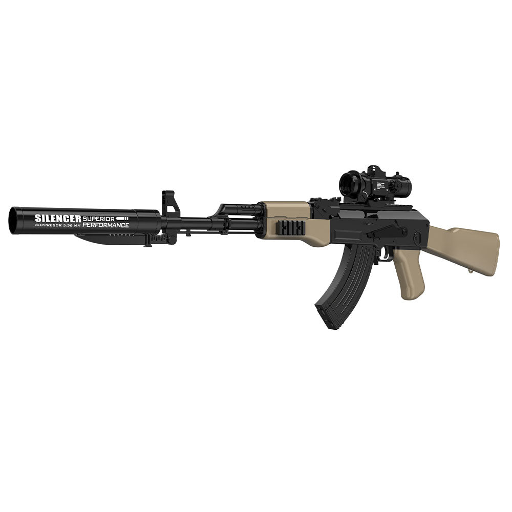 AK47 Gel Blaster Assault Rifle - Tactical Toy Gun with Scope