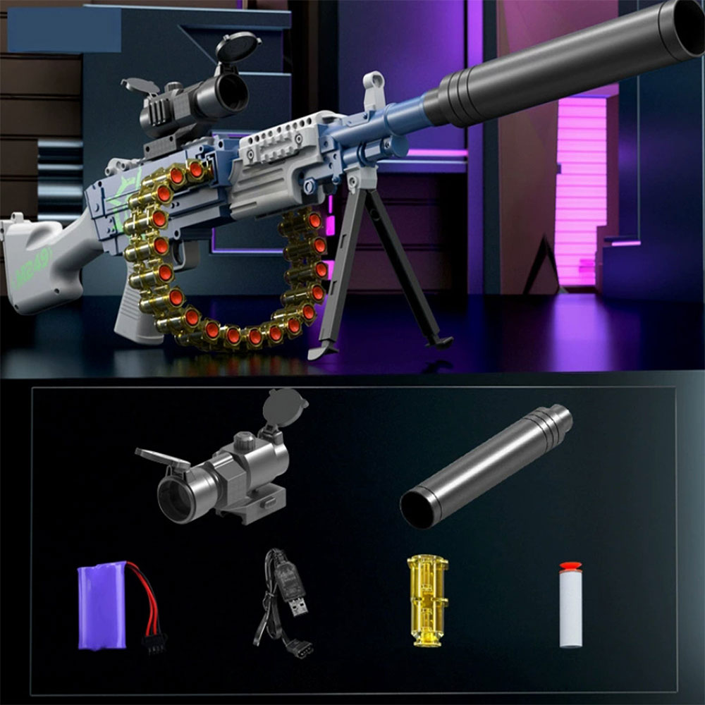 M249 Realistic Nerf Full Auto Machine Gun With Tripod