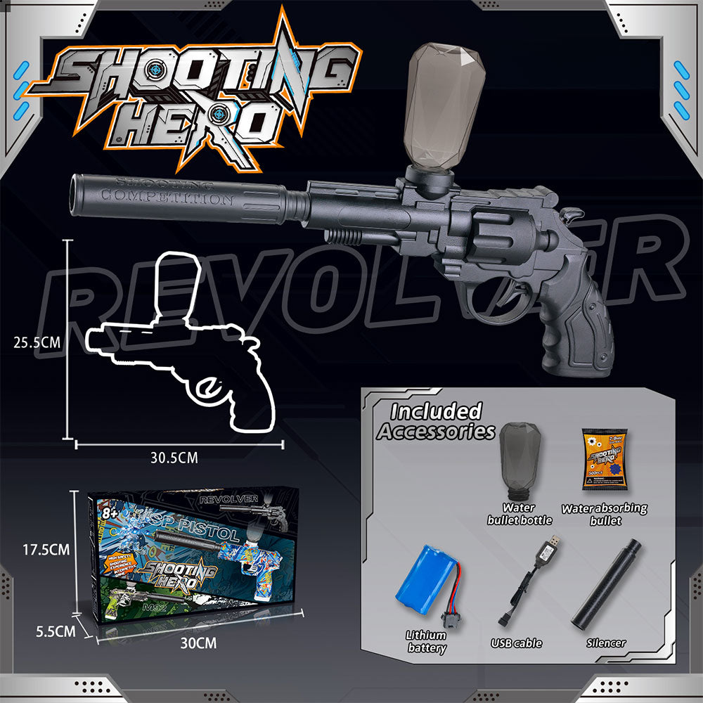 Electric Revolver Tactical Water Gun - 2-in-1 Toy Blaster