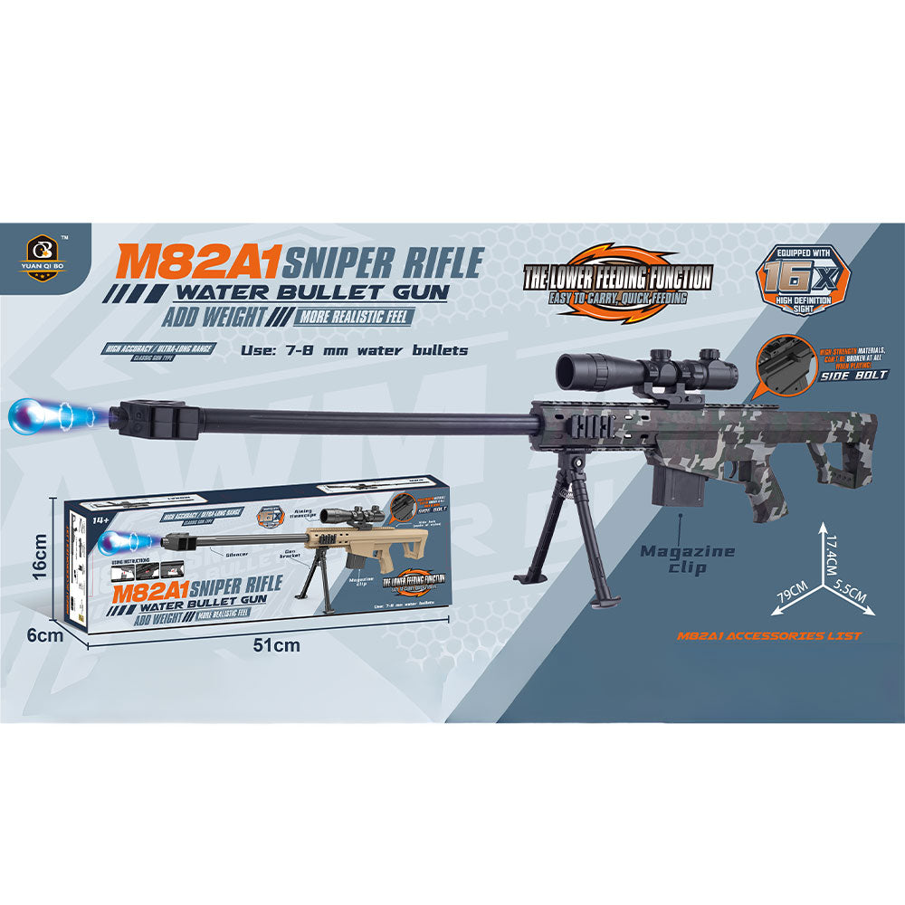 Barrett Gel Blaster - Sniper Rifle Toy with 16x Scope