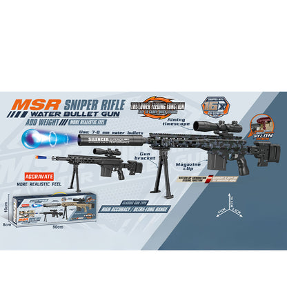 MSR Gel Blaster — Toy Sniper Rifle Equipped with a 16x Scope