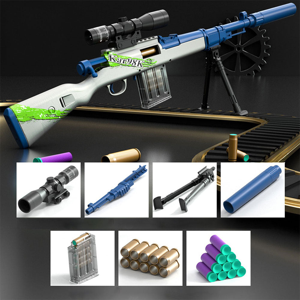 Kar-98k Nerf Foam Dart Sniper Rifle with Scope & Tripod