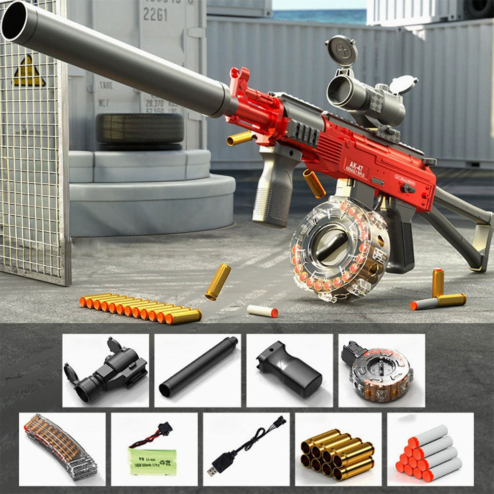 Electric Realistic Nerf Full Automatic Rifle Gun AK-74