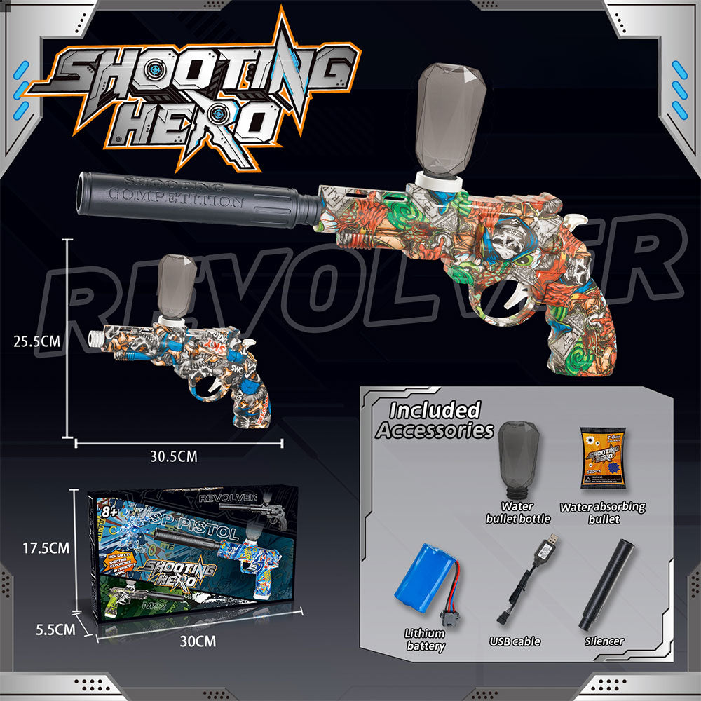 Electric Revolver Tactical Water Gun - 2-in-1 Toy Blaster