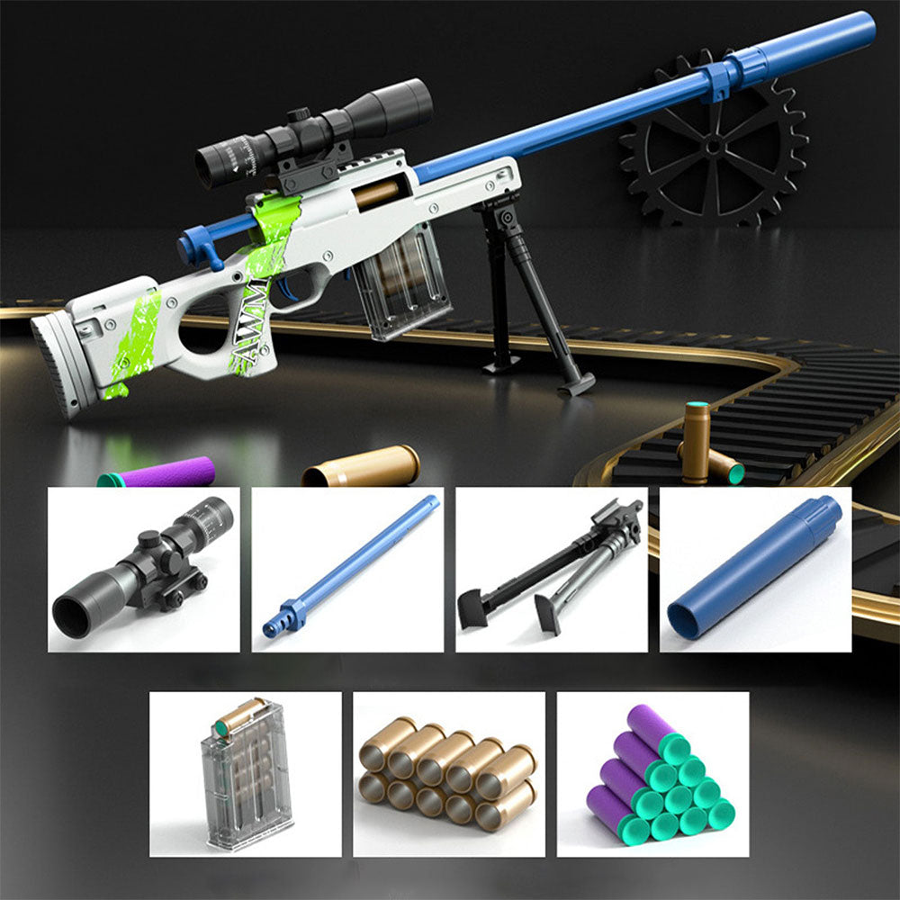 Shell Eject Nerf Sniper Rifle With Scope - AWM