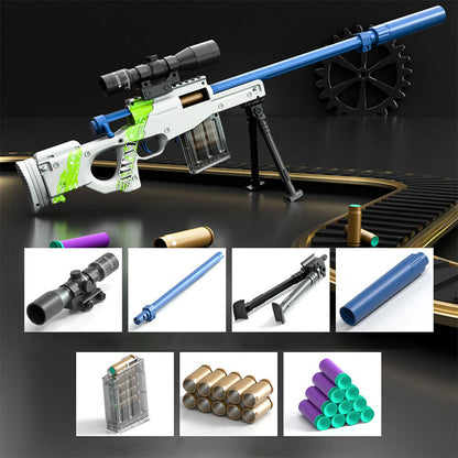 Shell Eject Nerf Sniper Rifle With Scope - AWM